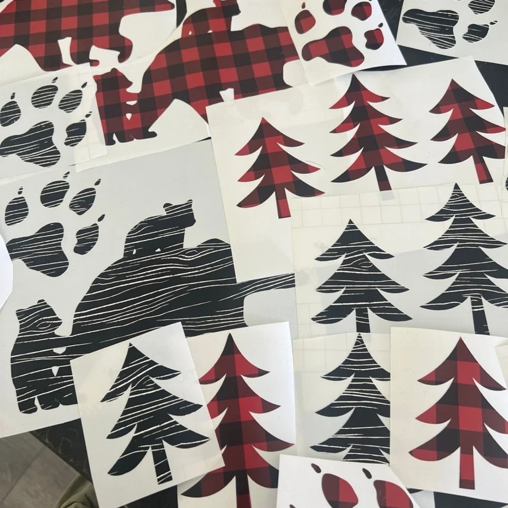 Bear Tree Forest Removable Vinyl Sticker Lot